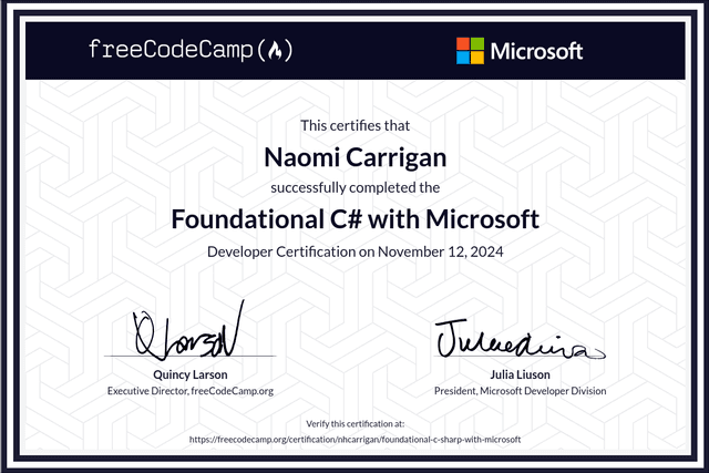 Foundational C# with Microsoft